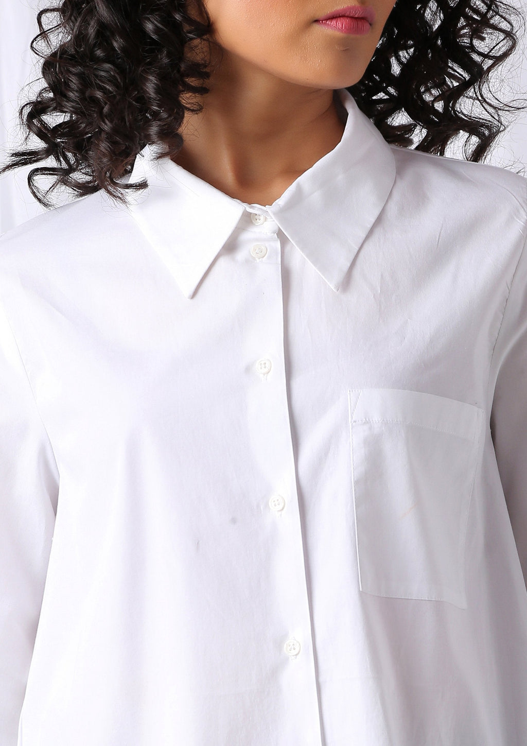 HIGH LOW POINTED SHIRT