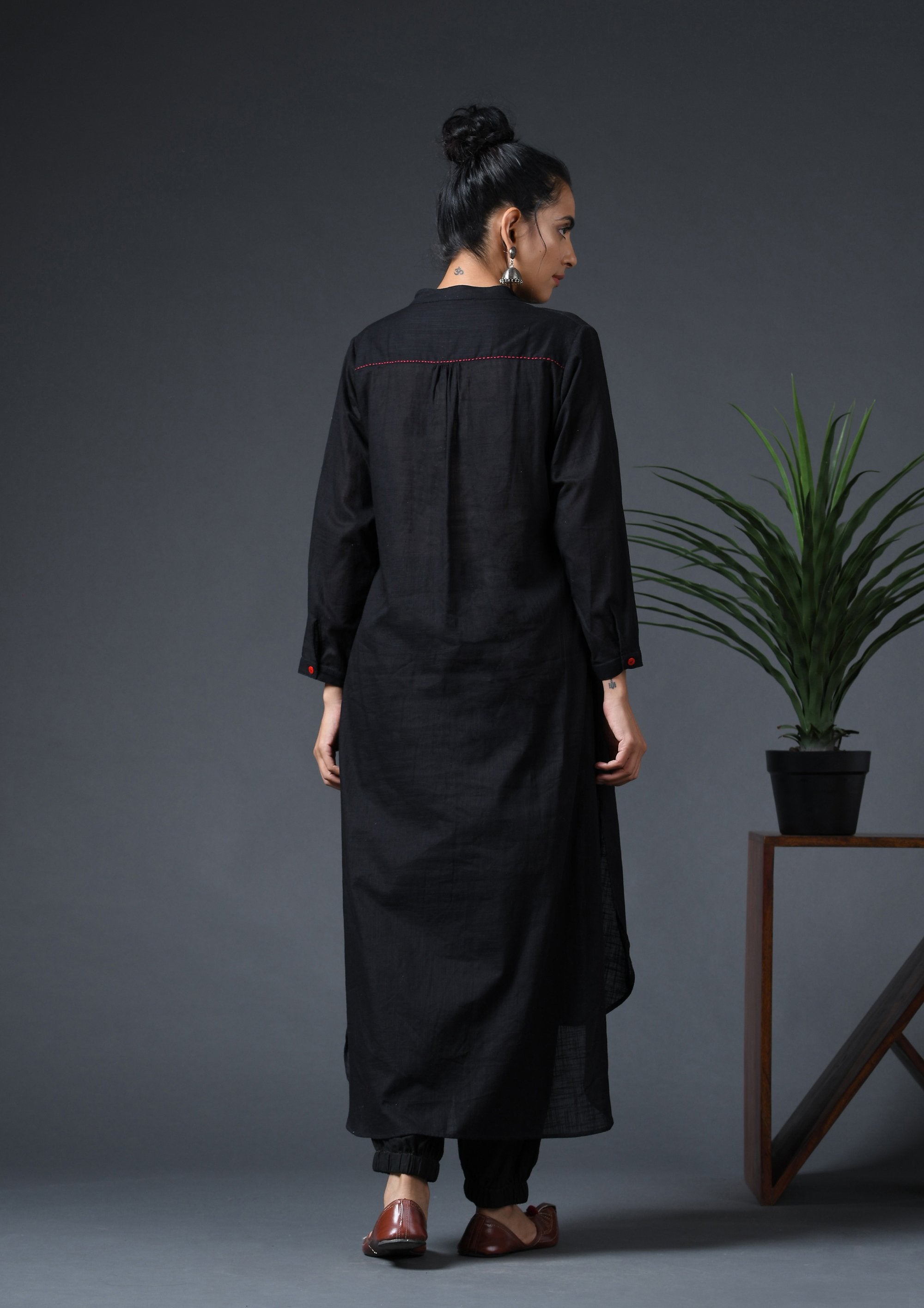 HIGH  LOW SLUB TUNIC