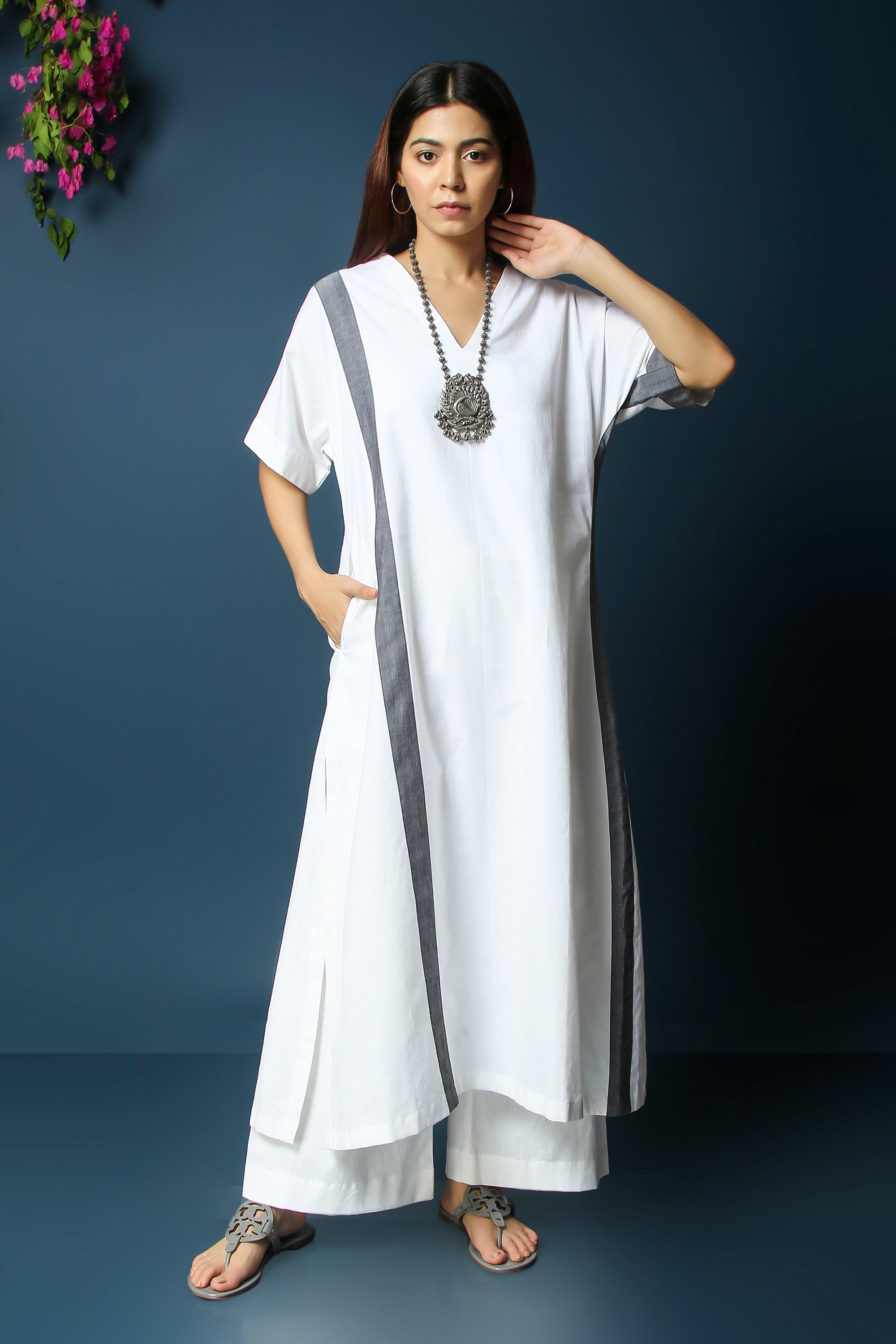 FIRDAUS CO-ORD SET - WHITE