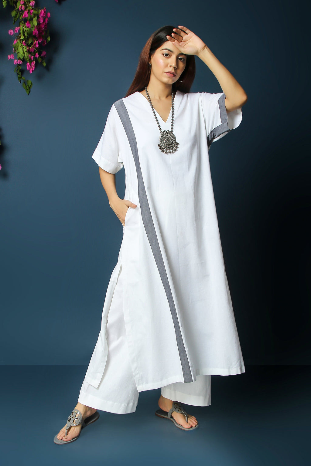 FIRDAUS CO-ORD SET - WHITE