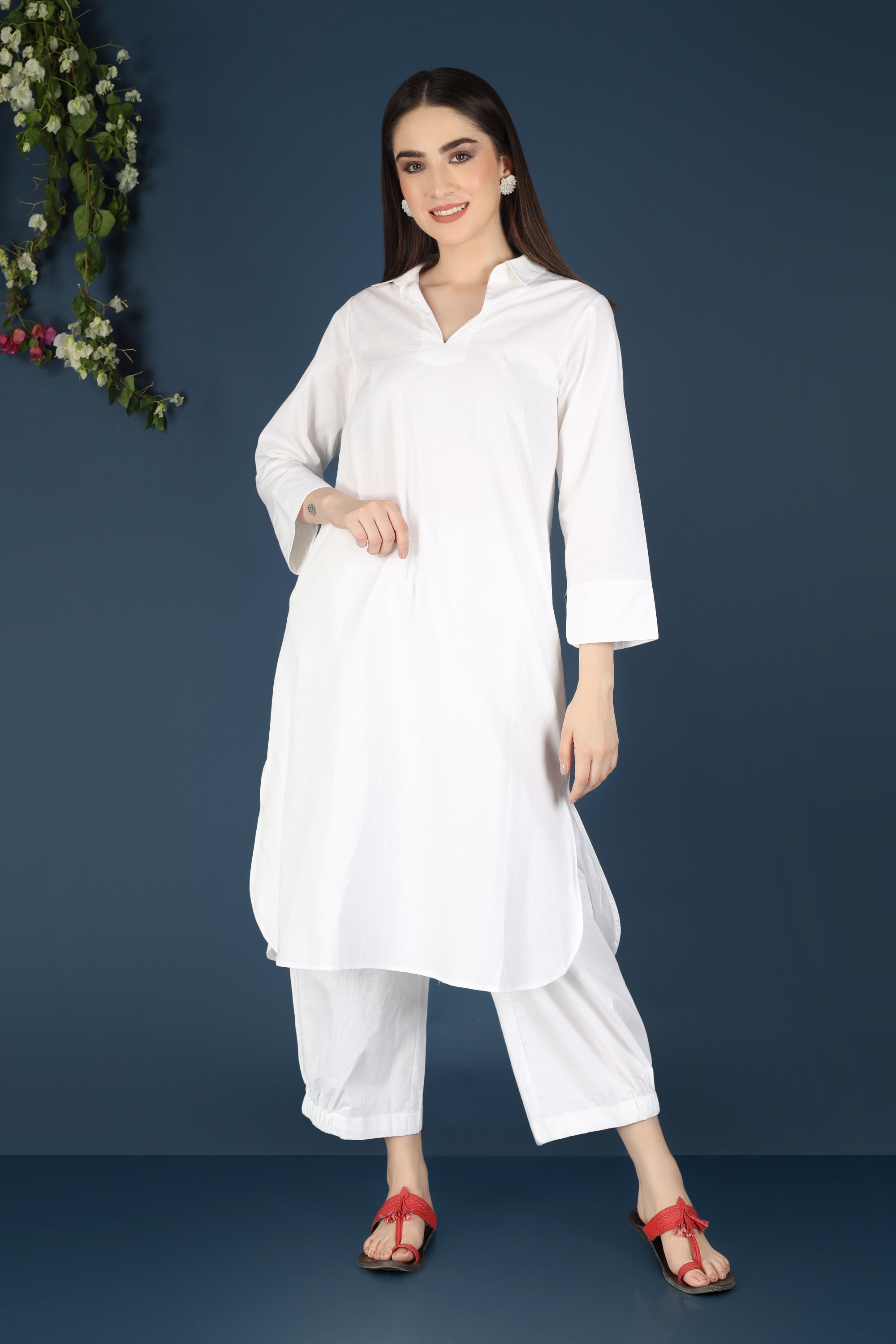 WHITE CO-ORD SET LONG