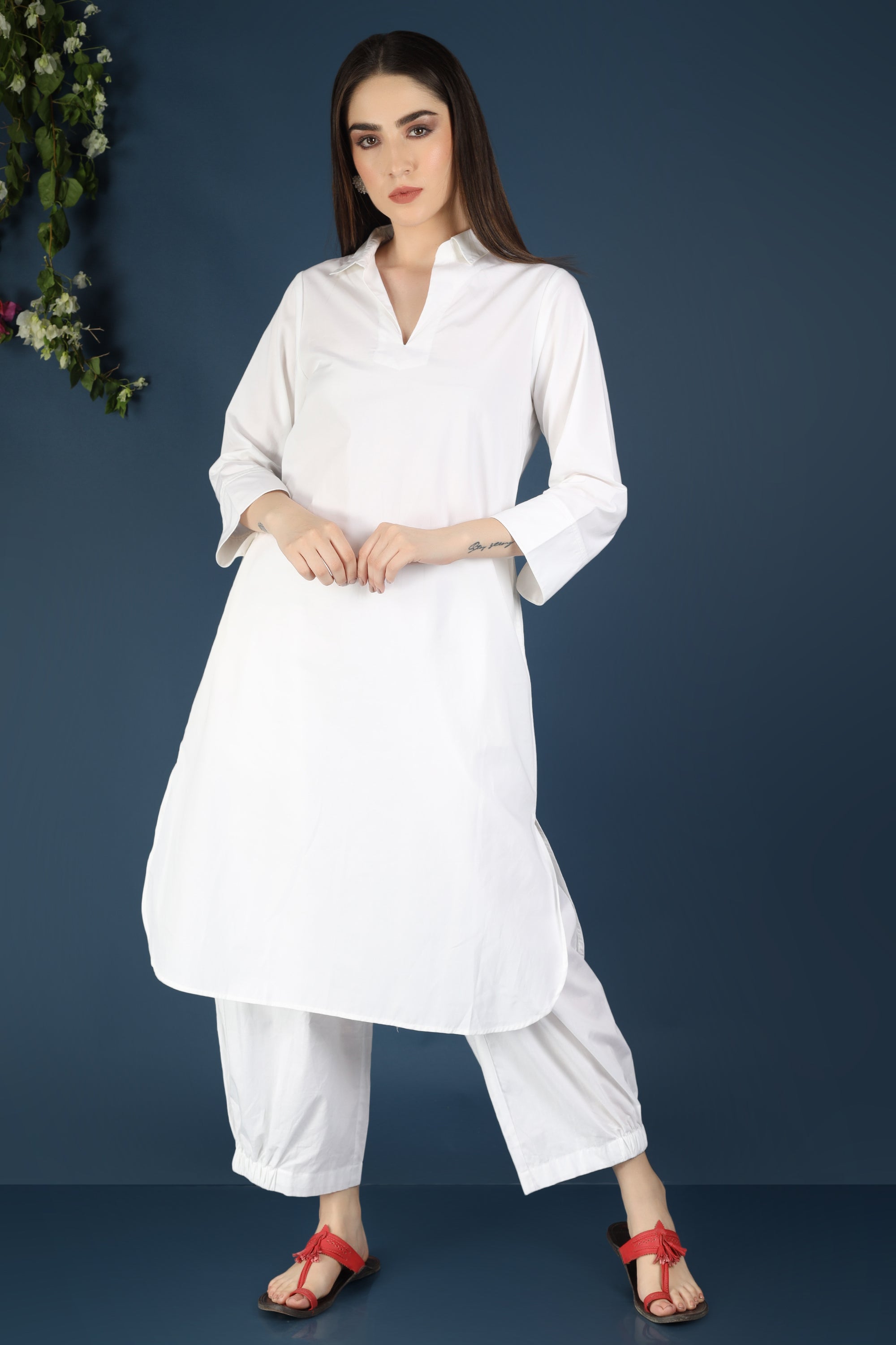 WHITE CO-ORD SET LONG
