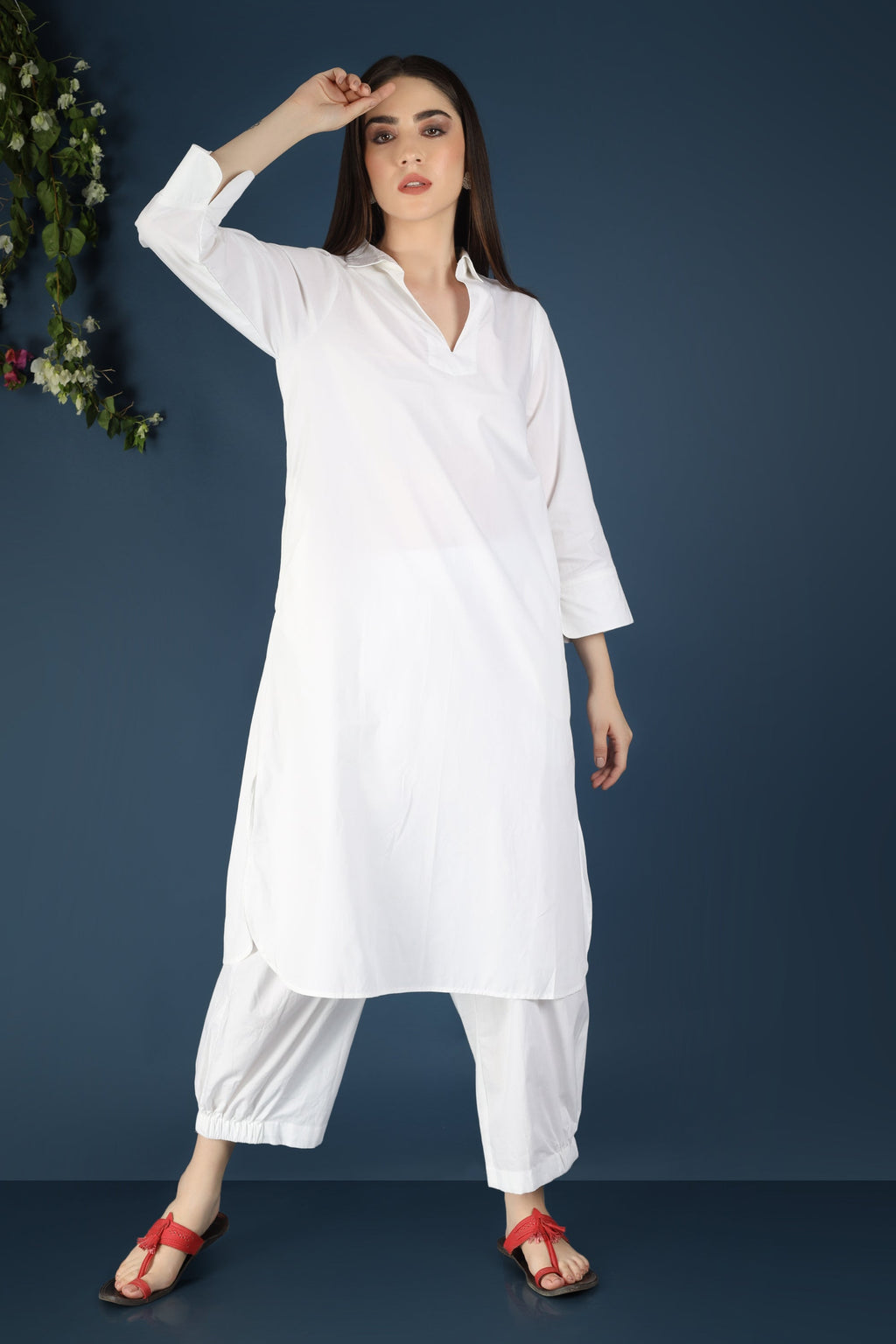 WHITE CO-ORD SET LONG