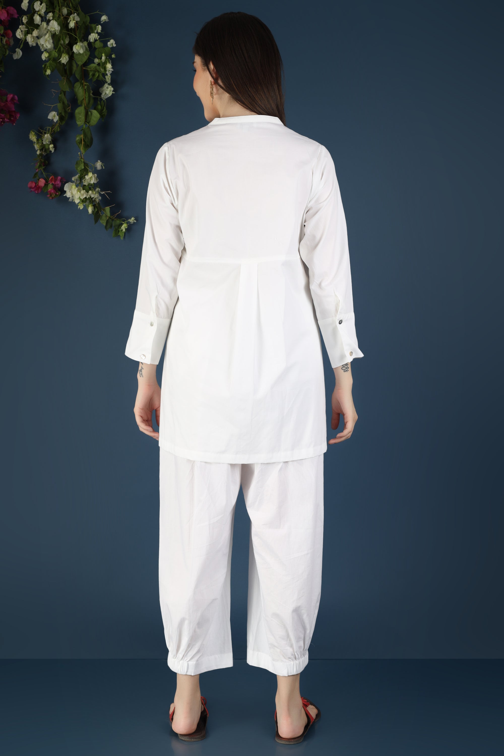 WHITE CO-ORD SET SHORT