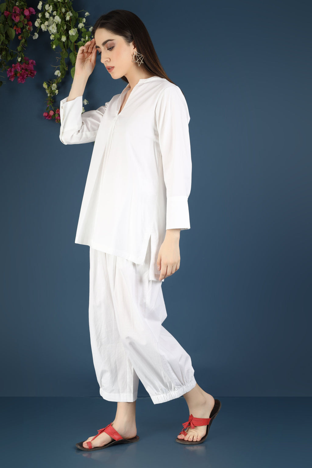 WHITE CO-ORD SET SHORT
