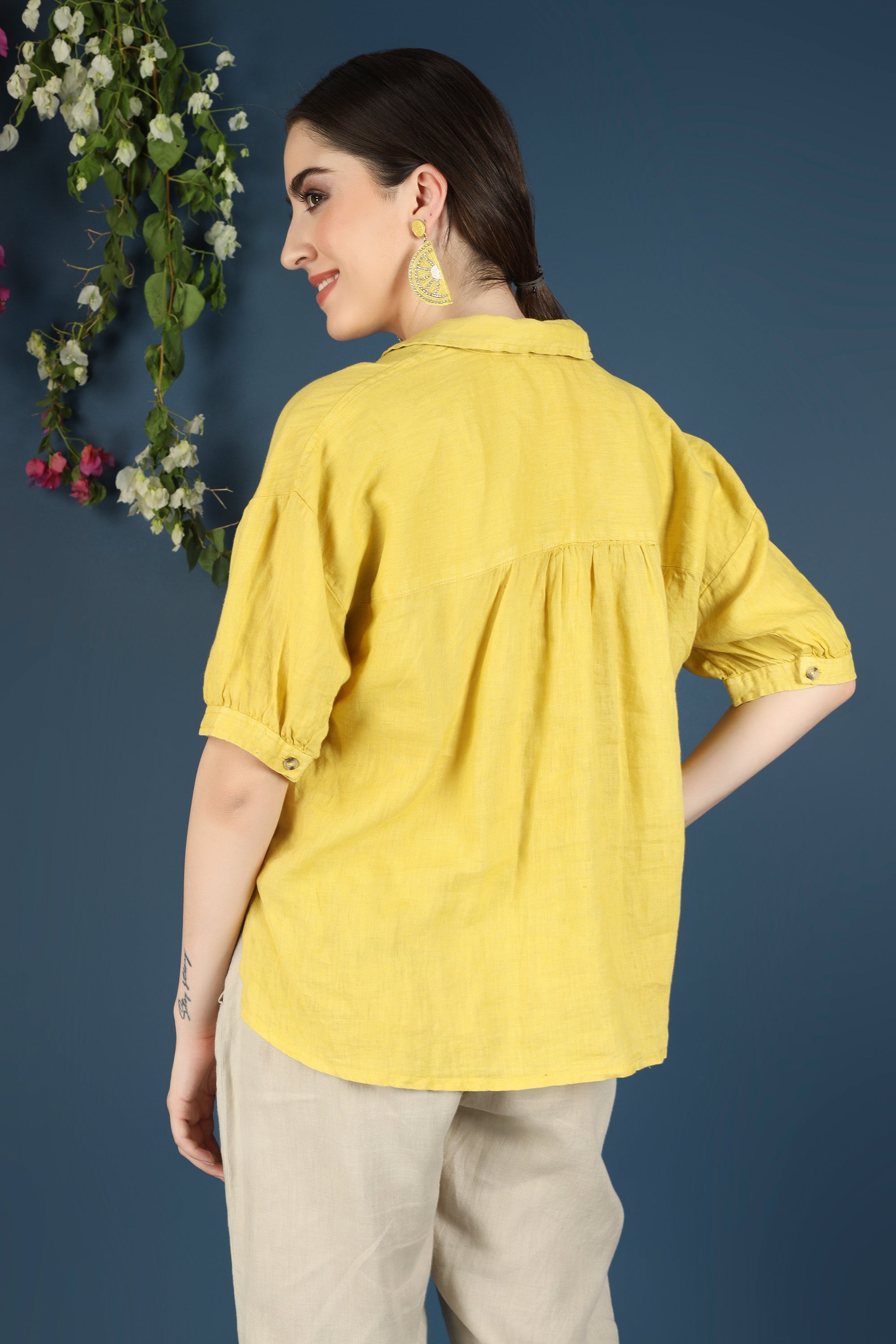 SUMMERY YELLOW SHIRT