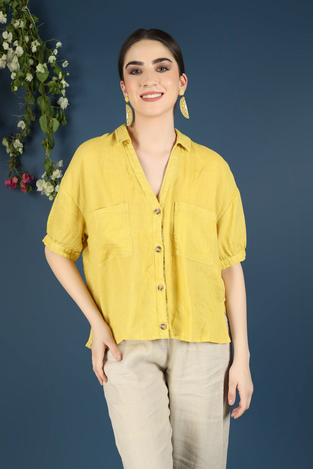 SUMMERY YELLOW SHIRT