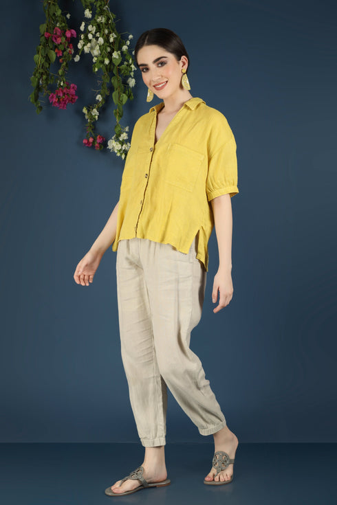 SUMMERY YELLOW SHIRT