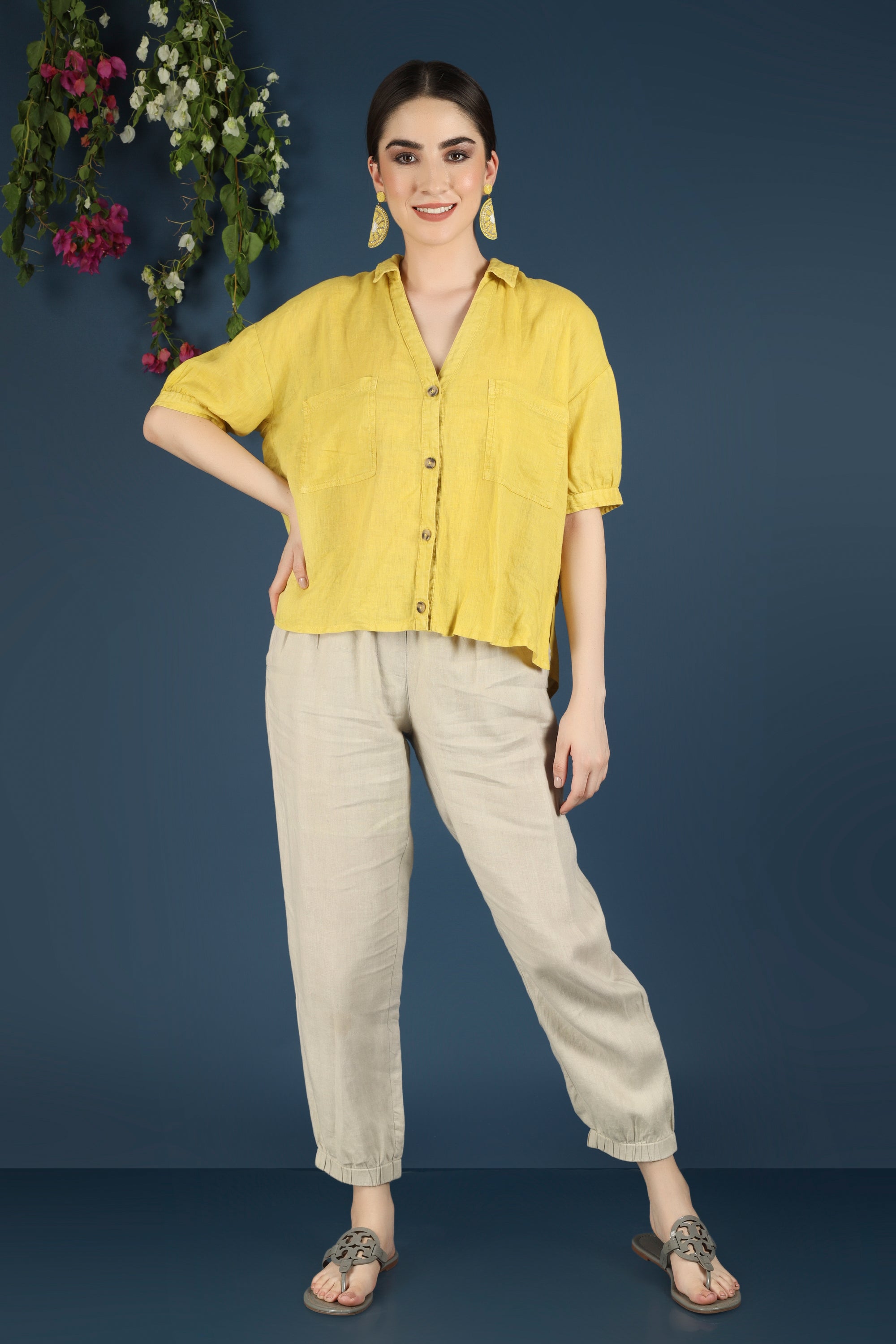 SUMMERY YELLOW SHIRT