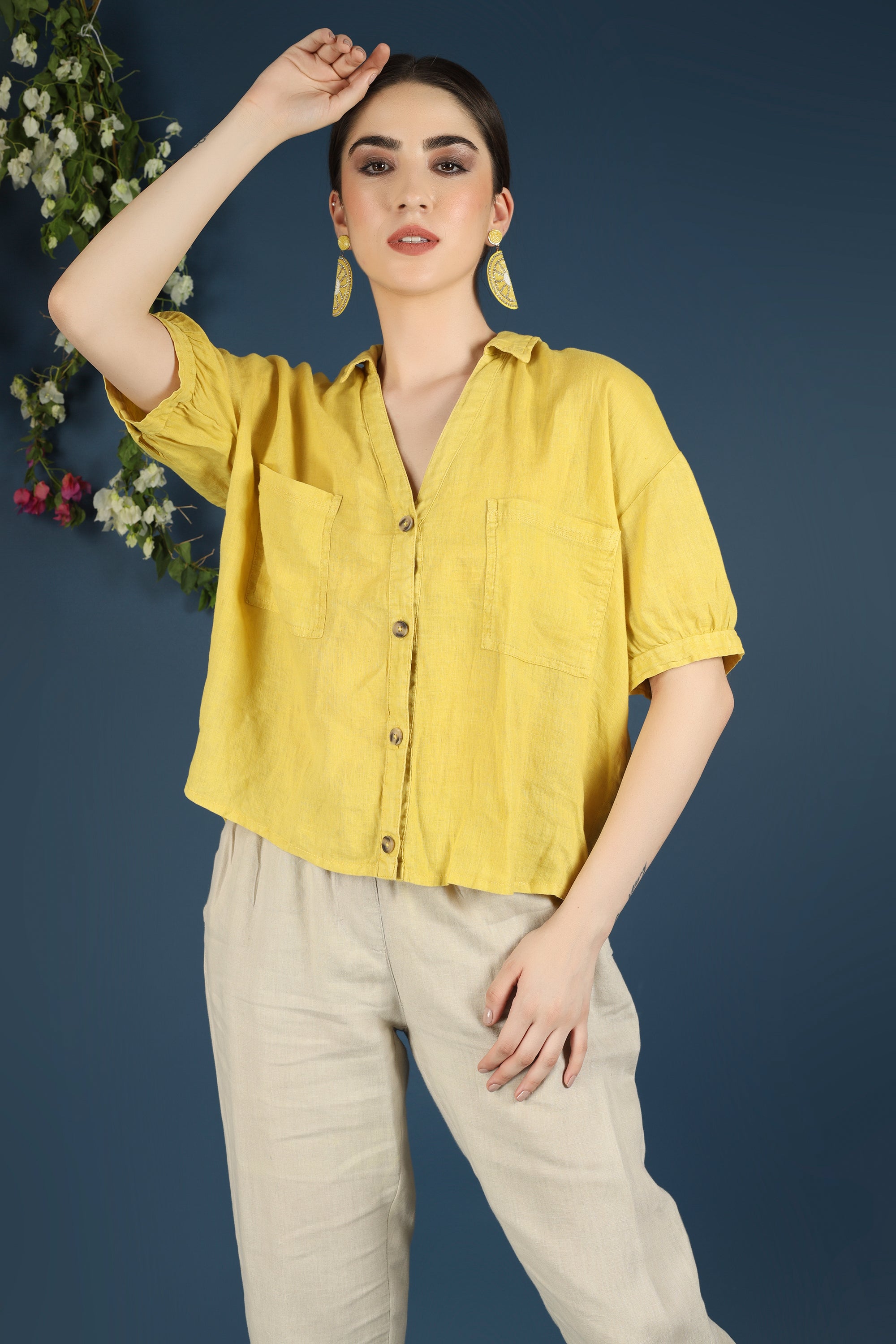 SUMMERY YELLOW SHIRT