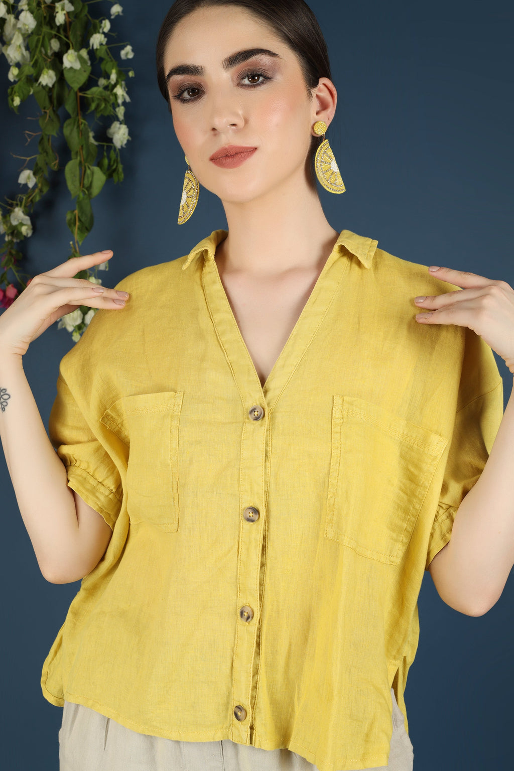 SUMMERY YELLOW SHIRT