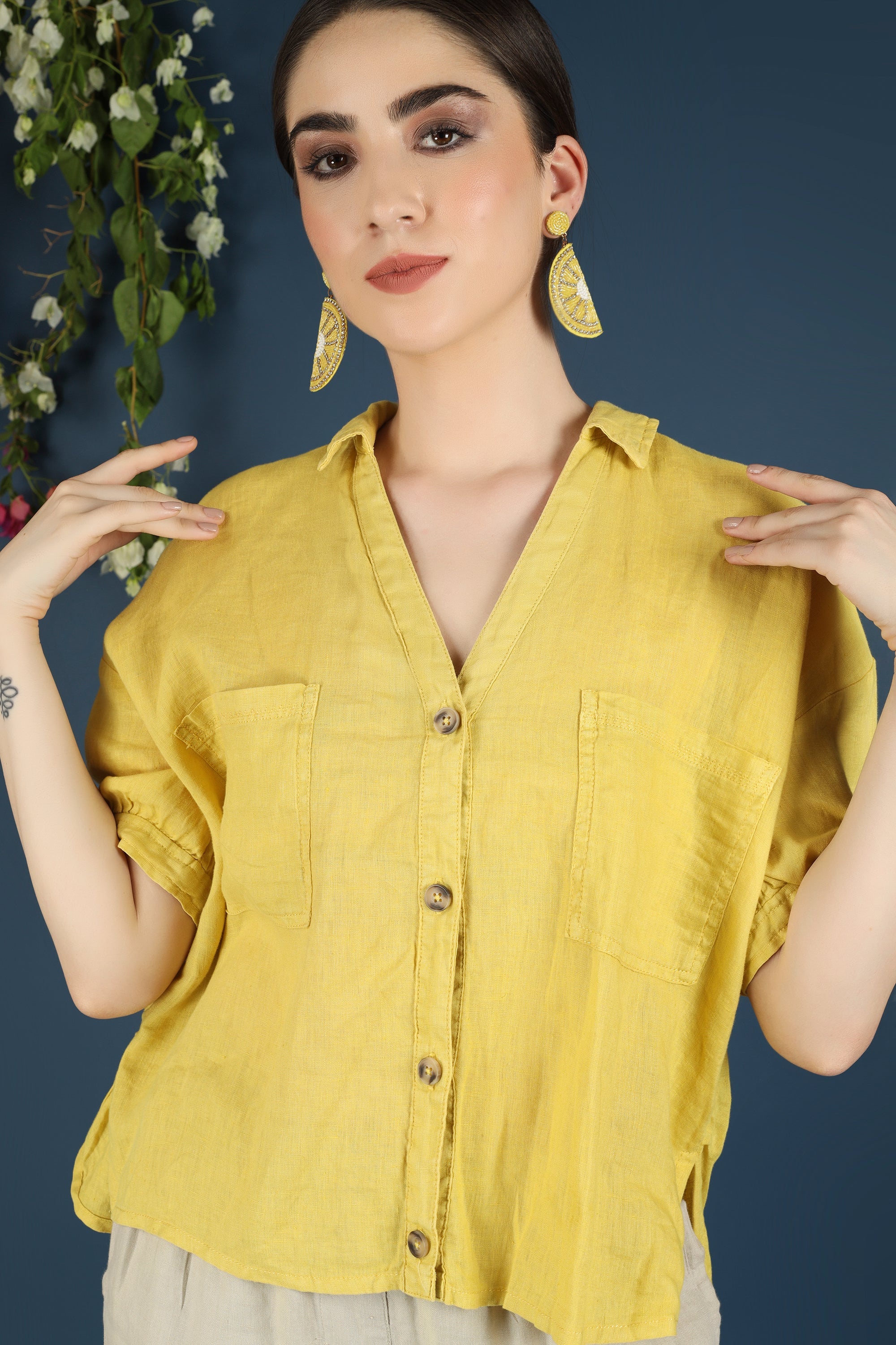 SUMMERY YELLOW SHIRT