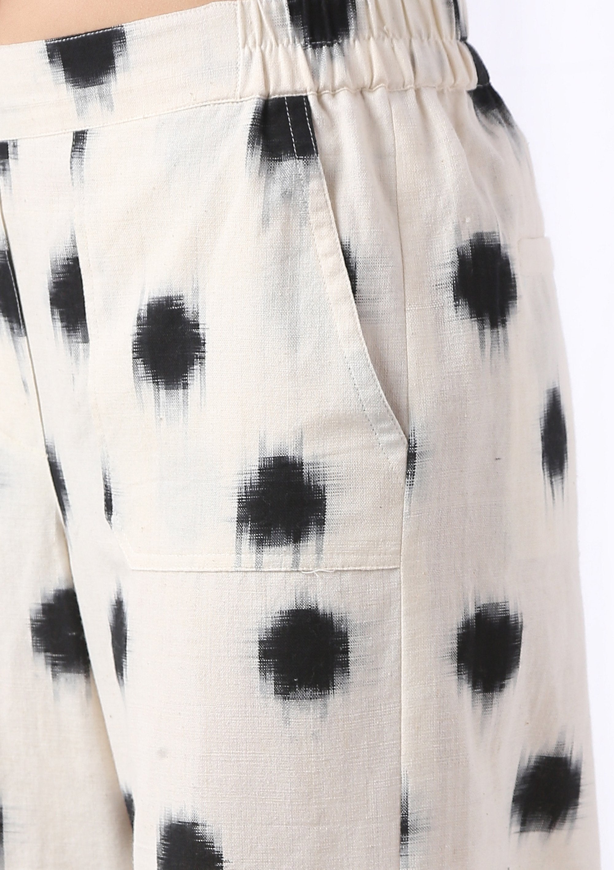 WIDE LEG IKAT POLKA PANTS