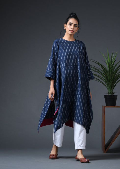 ASYMMETRICAL IKAT TUNIC