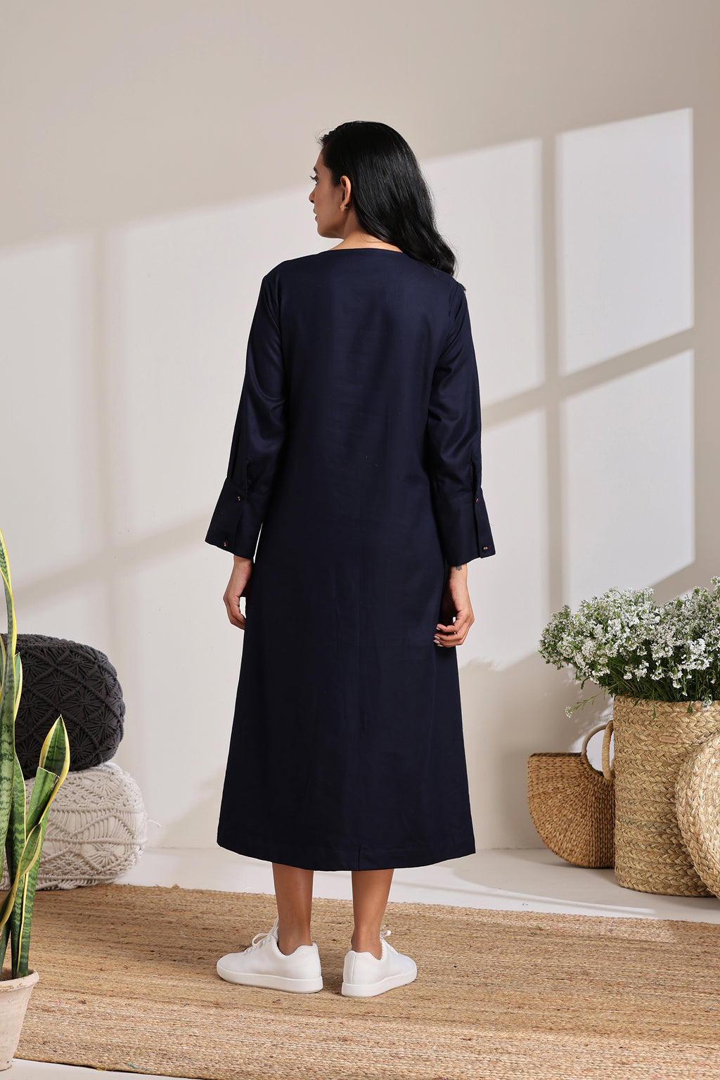 TAPE PLACKET DRESS
