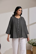 CHECK TAPE BLOUSE