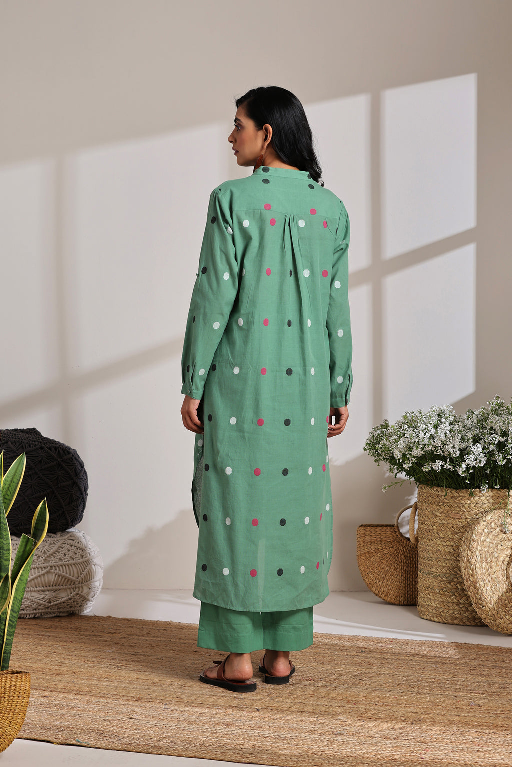POLKA GREEN CO-ORD SET