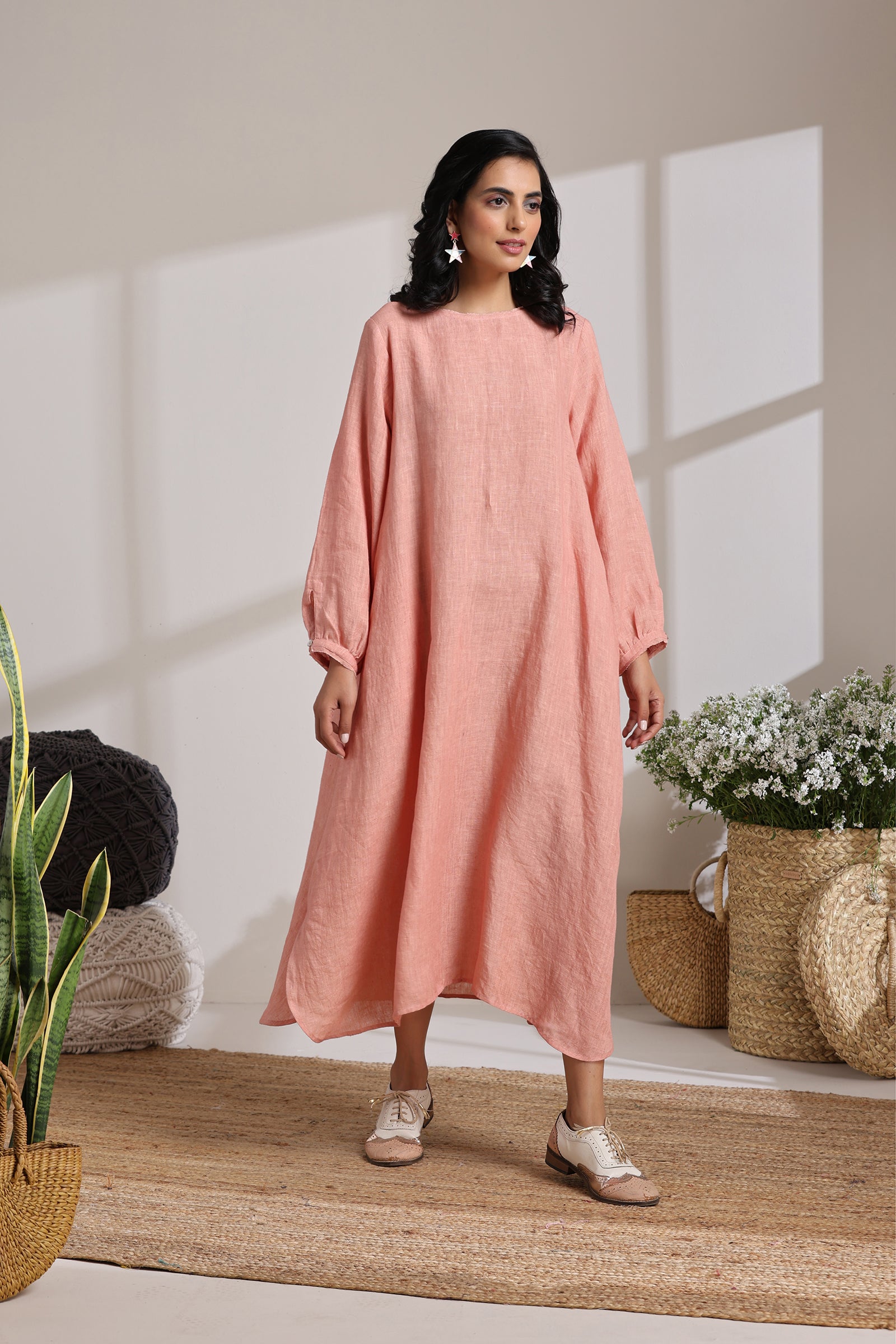 LILY DRESS-PEACH