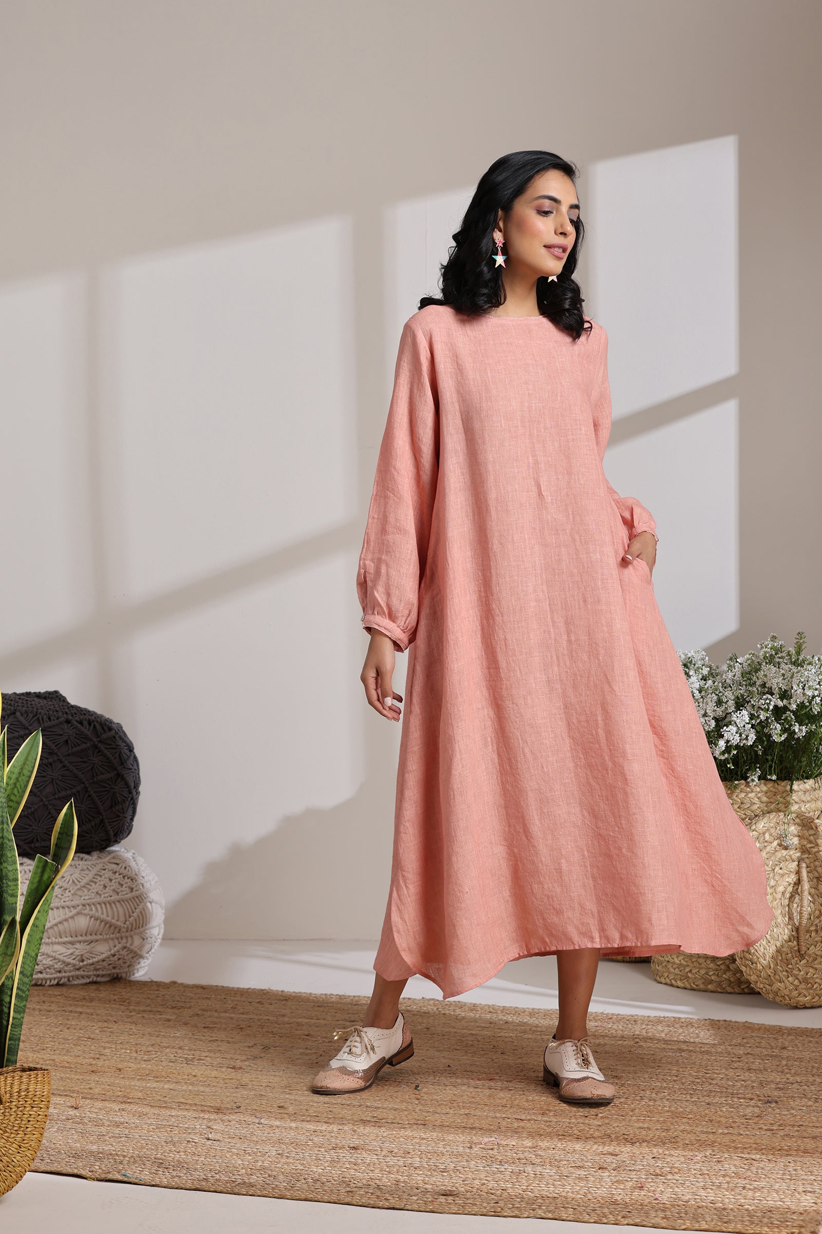 LILY DRESS-PEACH