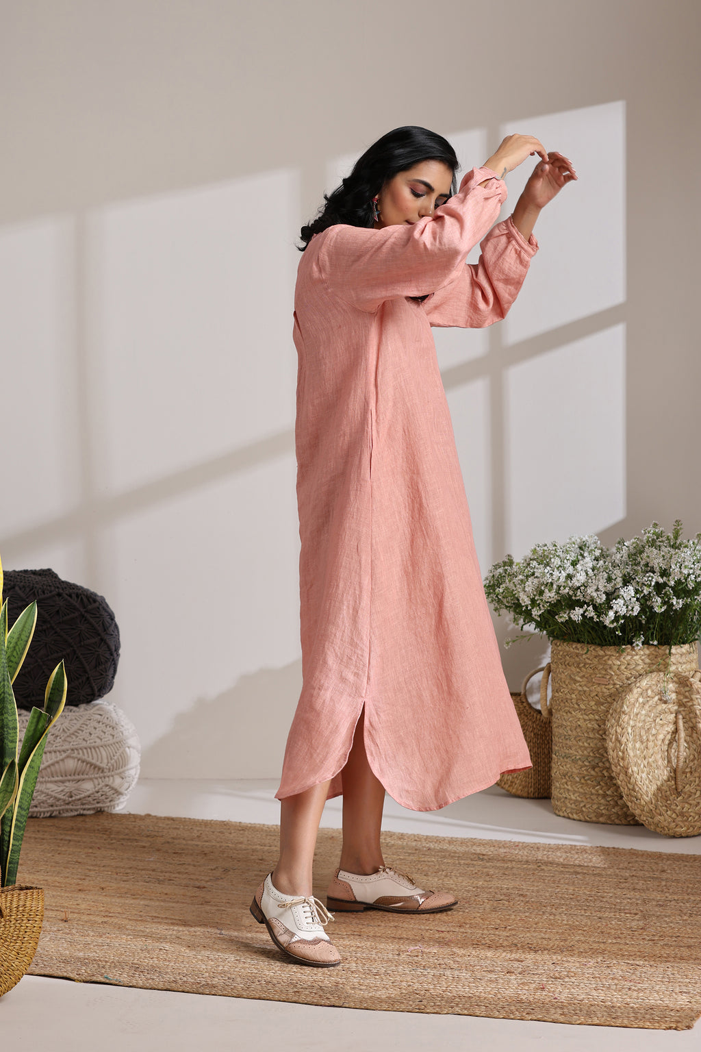 LILY DRESS-PEACH