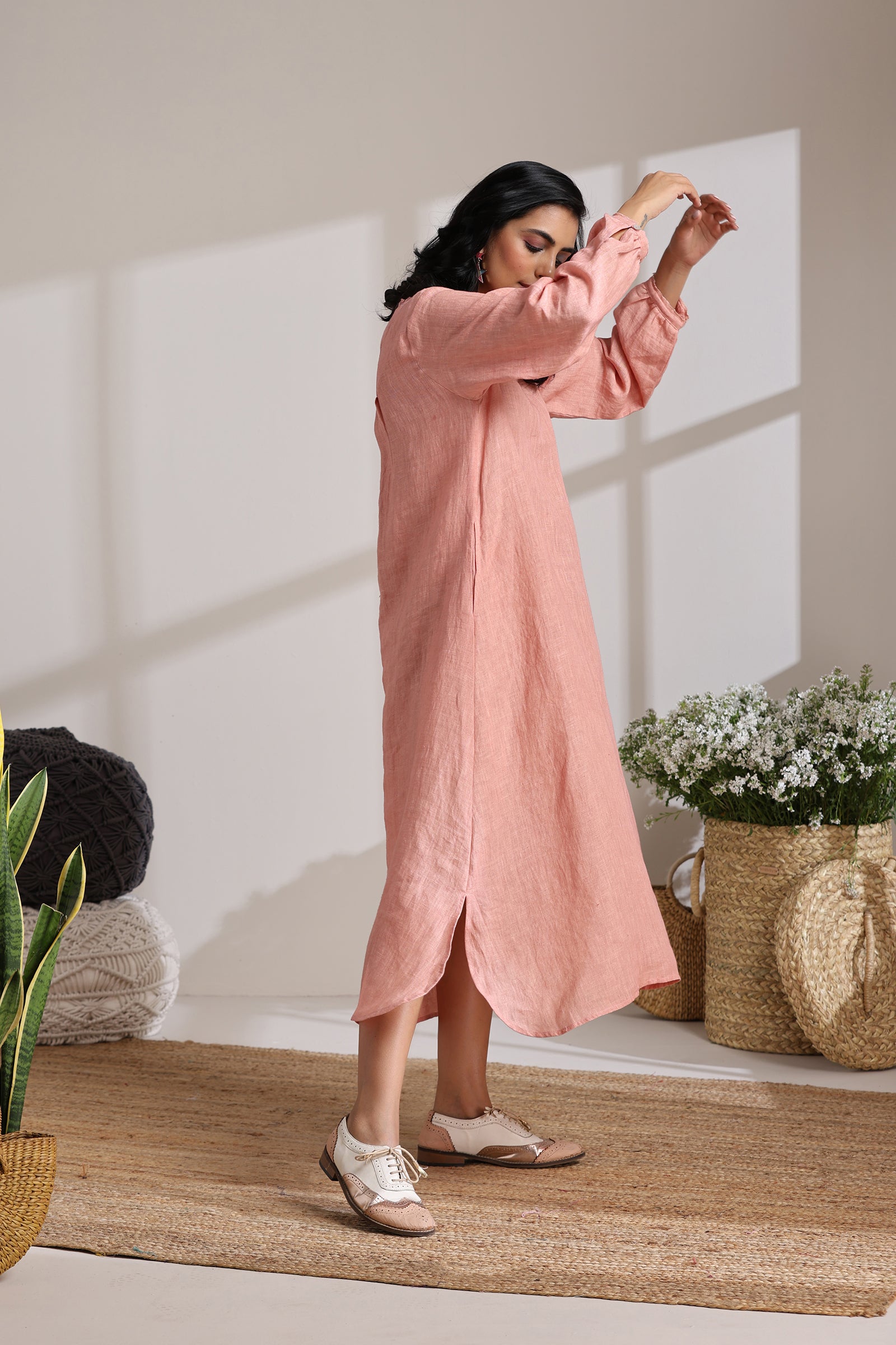 LILY DRESS-PEACH