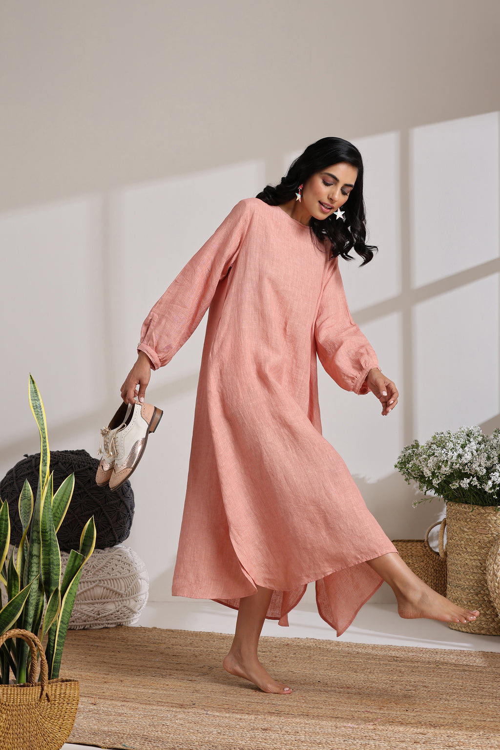 LILY DRESS-PEACH